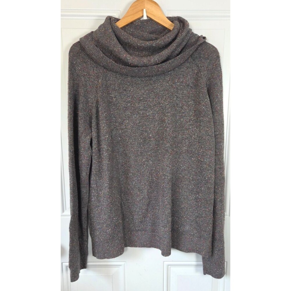NWT Lou & Grey Speckled Cowl Neck Sweater Size XL